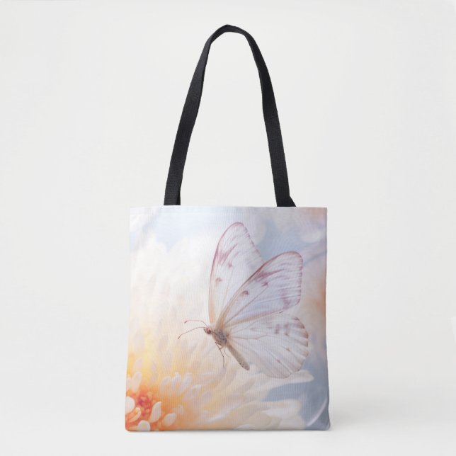 Blume Butterfly Nature Serene Tranquil Tasche (Vorderseite)
