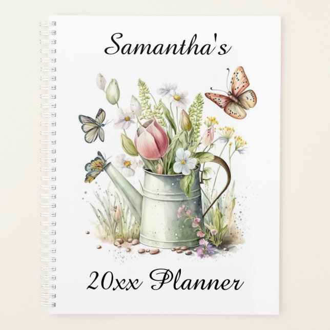 Blume Butterfly Personalisiert Planer (Vorderseite)