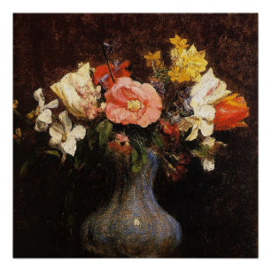 Blume Camelias und Tulips, schöne Kunst, Poster