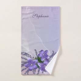 Blume Campanula Lavendel Lila Hintergrund Handtuch