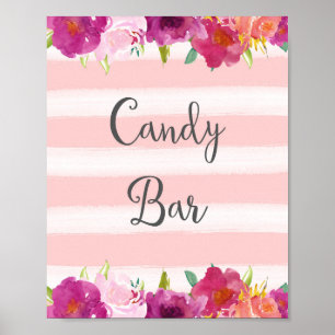 Blume Candy Bar Wedding Poster Printwerbung