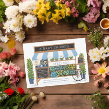 Blume Cart Farmer's Market Blue Baby Dusche