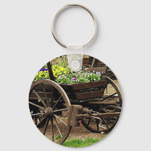 Blume Cart Schlüsselanhänger