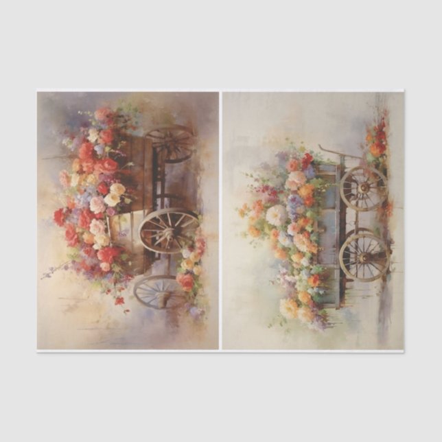 Blume Cart Seidenpapier (Vorderseite)