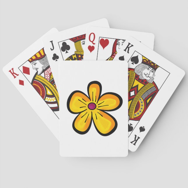 Blume Cartoon Spielkarten (Rückseite)