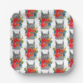 Blume Cat Pappteller