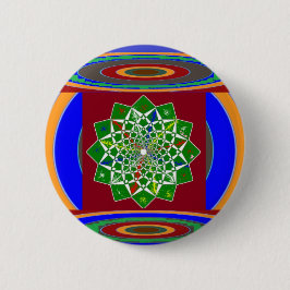 BLUME CHAKRA Rad-Energie: Smaragdgrün Button