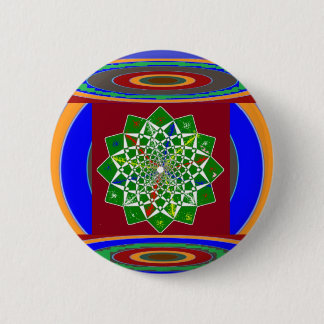 BLUME CHAKRA Rad-Energie: Smaragdgrün Button