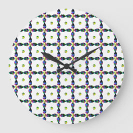 Blume Color Art Illustration Große Wanduhr