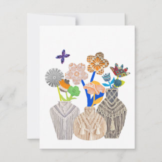 Blume Crochet Makrame Mitteilungskarten