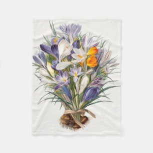 Blume Crocus Spring Botanische Blumenpracht Fleecedecke