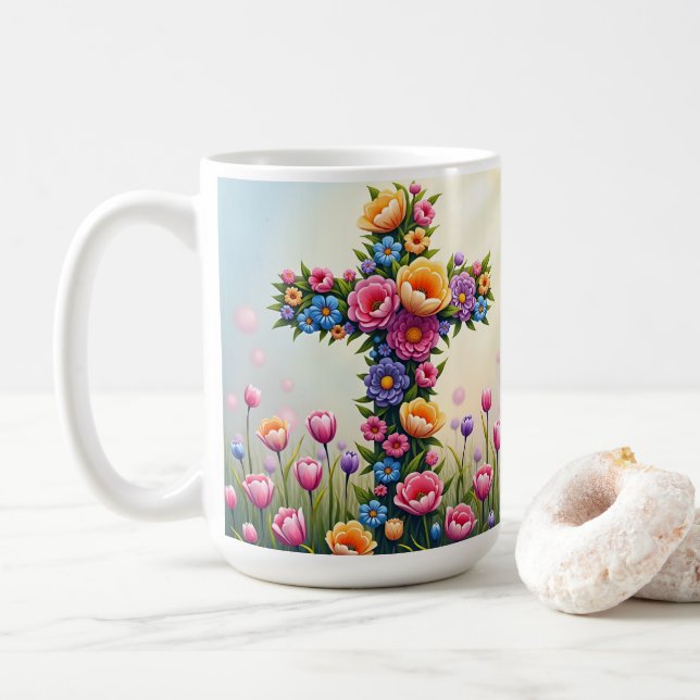 Blume Cross-Coffee Tasse (Mit Donut)
