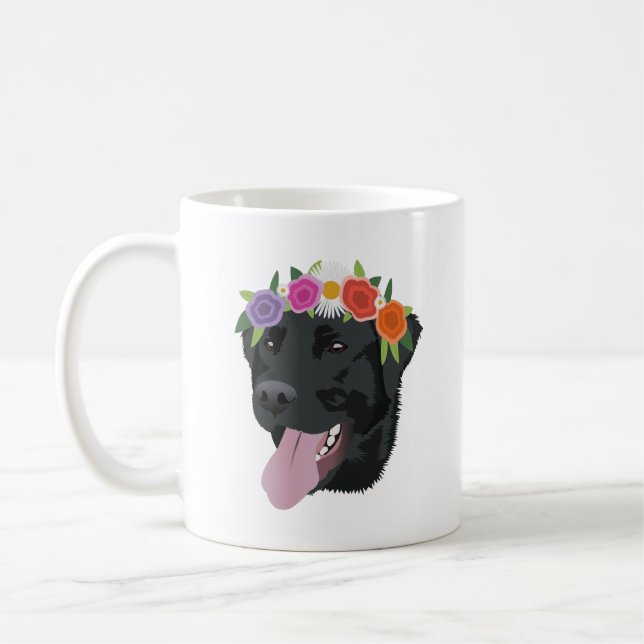 Blume Crown Black Lab Kaffeetasse (Links)