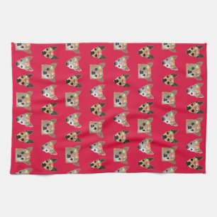 Blume Crown Chihuahuas Geschirrtuch
