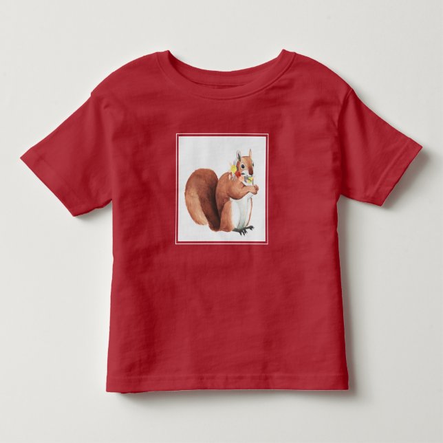 Blume Crown Forester Eichhörnchen Kleinkind T-shirt (Vorderseite)