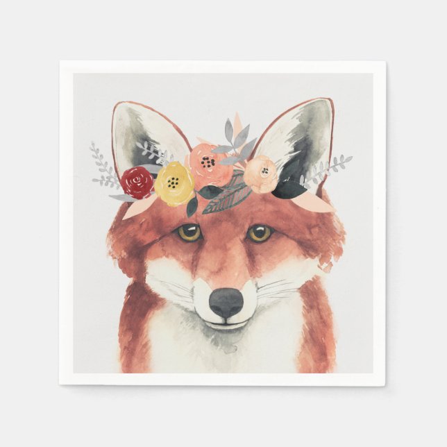 Blume Crown Forester Fox Serviette (Vorderseite)
