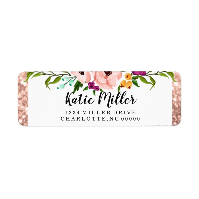 Blume Crown Glitzer Rosa Rose Gold Rückgabe (Vorne)