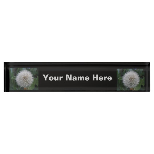 Blume Custom Namplate Seeding Dandelion Namensplakette (Vorderseite)
