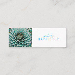Blume Dahlia Aquamarines Aqua Ticino Mini Visitenkarte