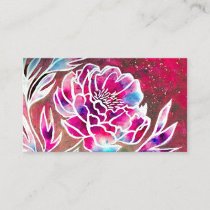 Blume Dahlia QR Code Girl Beauty Visitenkarte