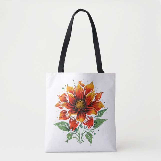 Blume Dahlia Tasche (Vorderseite)