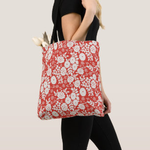Blume Daisy Vintag Grau Muster Tasche
