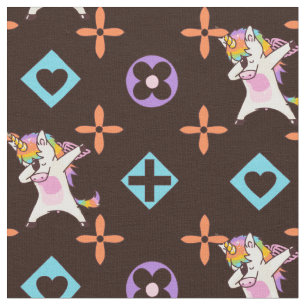 Blume Dance Dab Unicorn. Niedliche Farbe Stoff