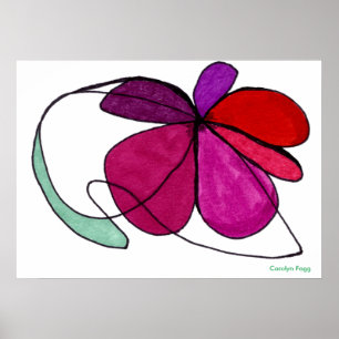 "Blume Dance" Design von Carolyn Fagg Poster