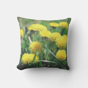 Blume Dandelion Gelb grün Kissen