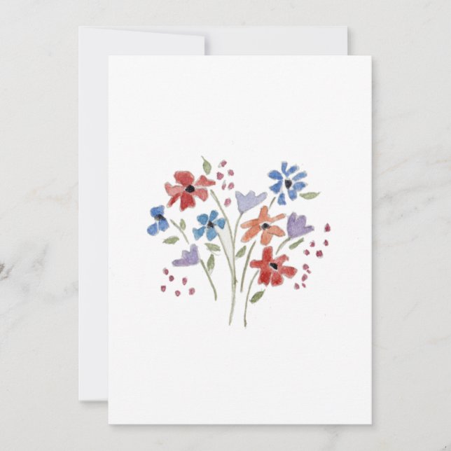 Blume Dankeskarte (Vorderseite)