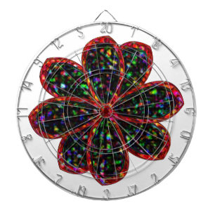 Blume Dart Board mit schwarzem Glitzer Dartscheibe