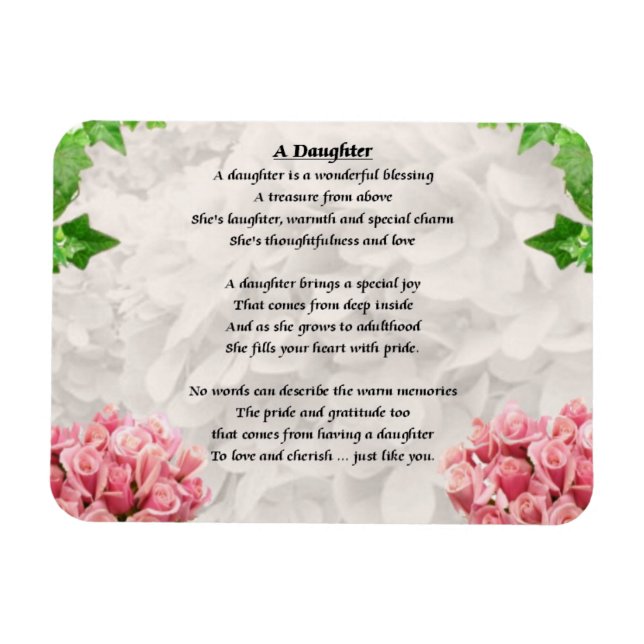 Blume - Daughter Poem Magnet (Horizontal)