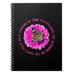 Blume deiner Fantasie Rosa Blume auf schwarz Notizblock