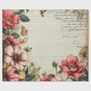 Blume der alten Junk-Zeitschrift Geschenkpapier