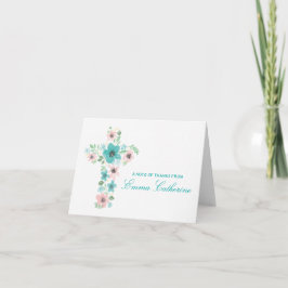 Blume der Aquarellfarben: Erste Kommunalnoten Dankeskarte