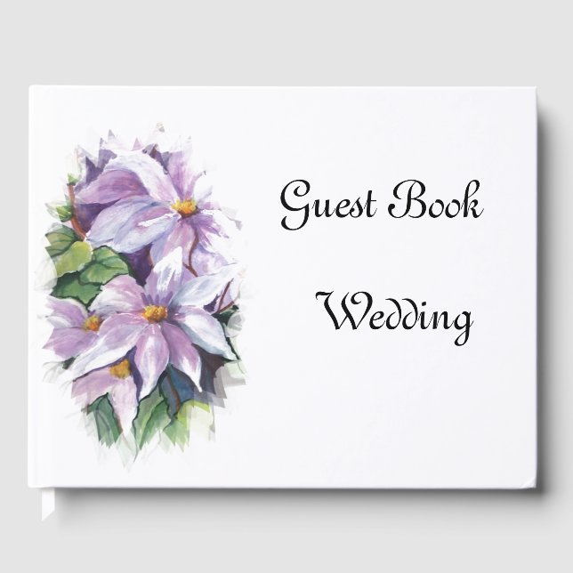 Blume der Aquarellfarben Gästebuch (Vorderseite)
