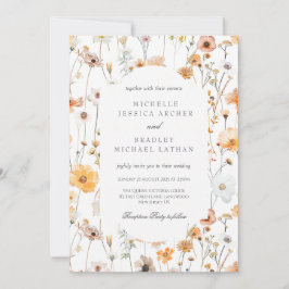 Blume der Aquarellfarben Hochzeitsfeier Einladung