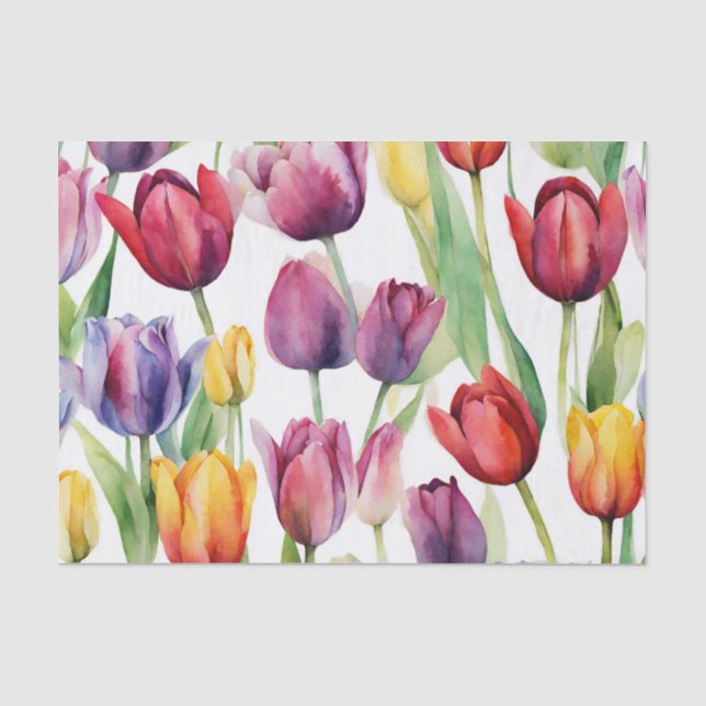 Blume der Aquarellfärbung Seidenpapier (Vorderseite)