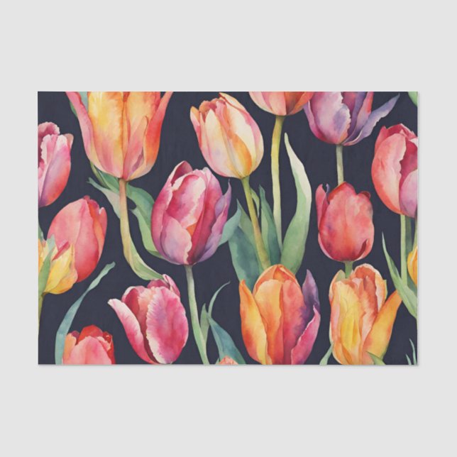 Blume der Aquarellfärbung Seidenpapier (Vorderseite)