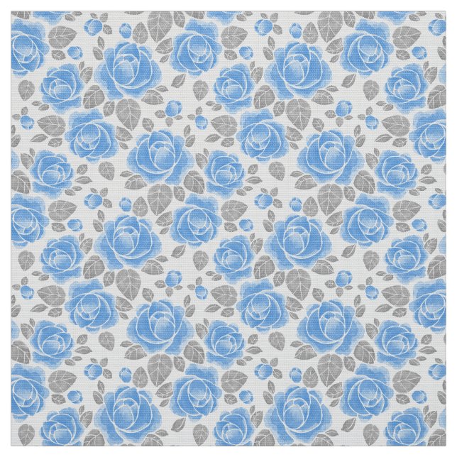 Blume der blauen Rose. Farbmuster Stoff (Muster)
