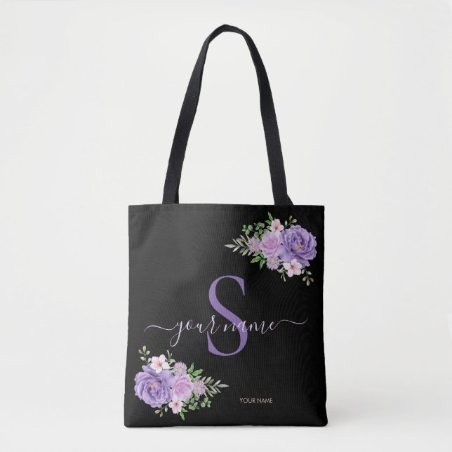Blume der blauen Rose, Modernes Minimalistisches E Tasche (Vorderseite)