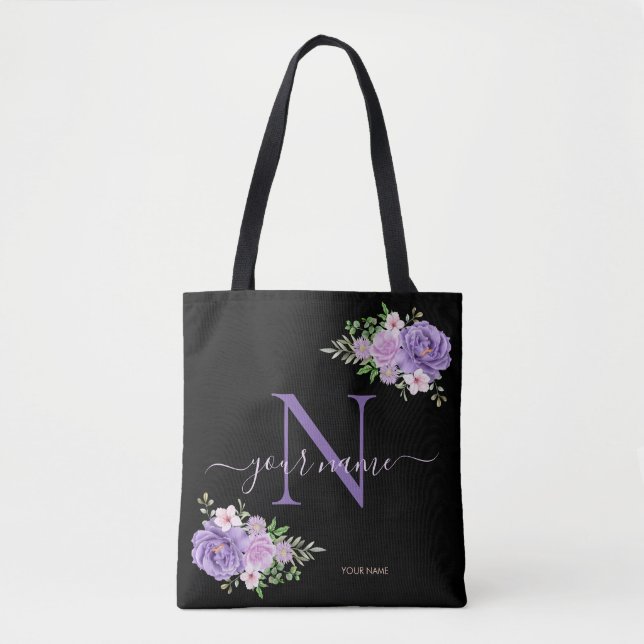 Blume der blauen Rose, Modernes Minimalistisches E Tasche (Vorderseite)