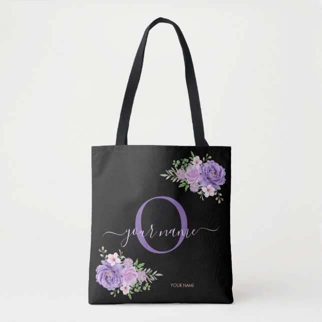 Blume der blauen Rose, Modernes Minimalistisches E Tasche (Vorderseite)