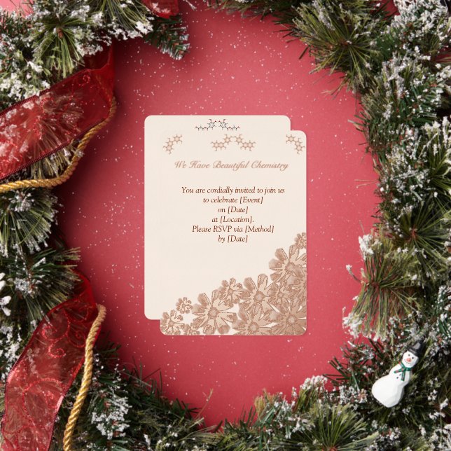 Blume der Chemie Party Einladung (Insitu)