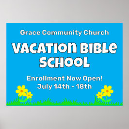 Blume der Custom Vacation Bible School Poster