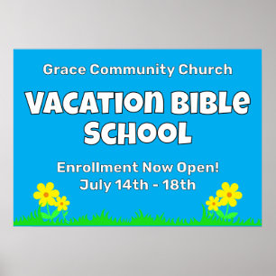 Blume der Custom Vacation Bible School Poster