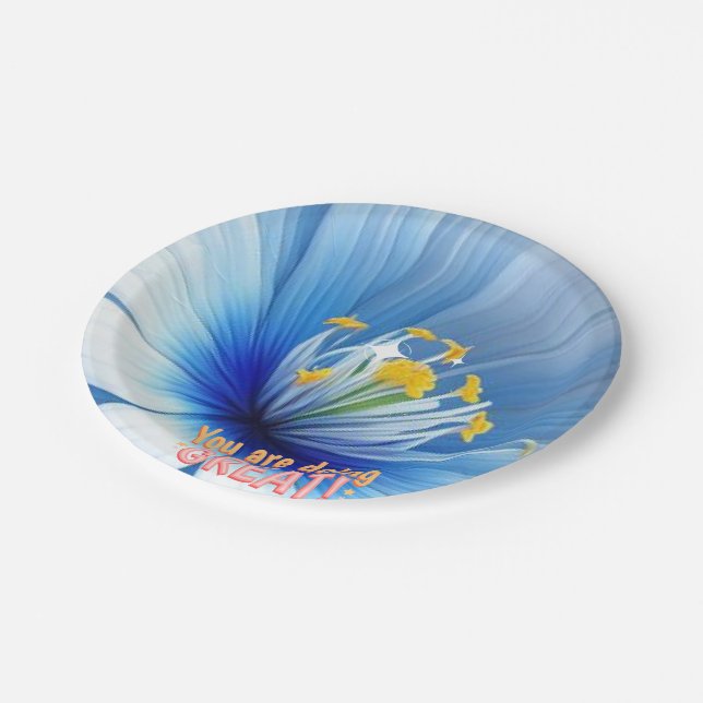 Blume der Druckplatte Pappteller (Schrägansicht)