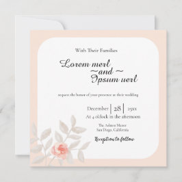 Blume der Einladungskarte für Hochzeiten
