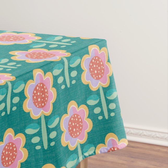 Blume der Federrückführung Tischdecke (Beispiel)