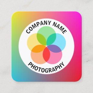 Blume der Filter - Gradient Y,M,B,R, Quadratische Visitenkarte